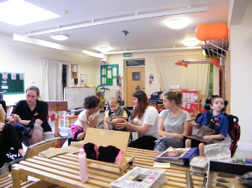 Figure 3 Children of mixed abilities participating in our workshop at the PACE Centre